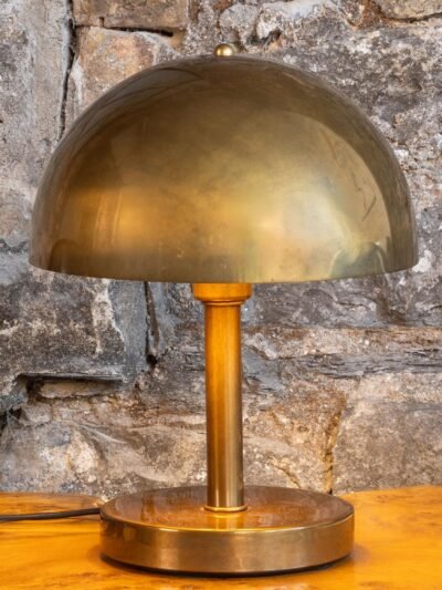 Turku Contemporary Brass Dome Table Lamp 30cm
