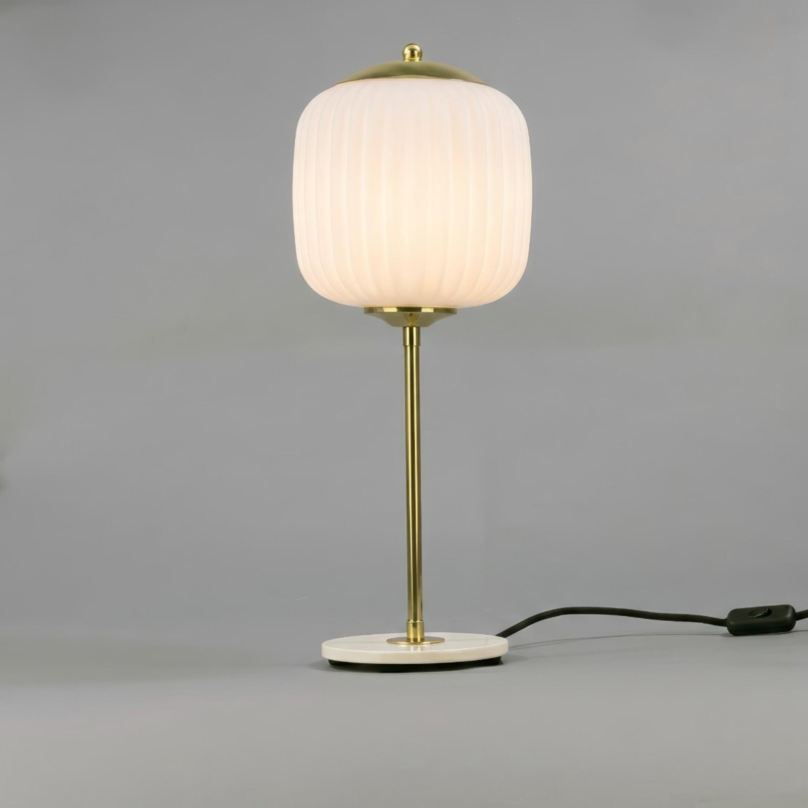 Astoria Reeded Glass Brass Table Lamp - Image 7