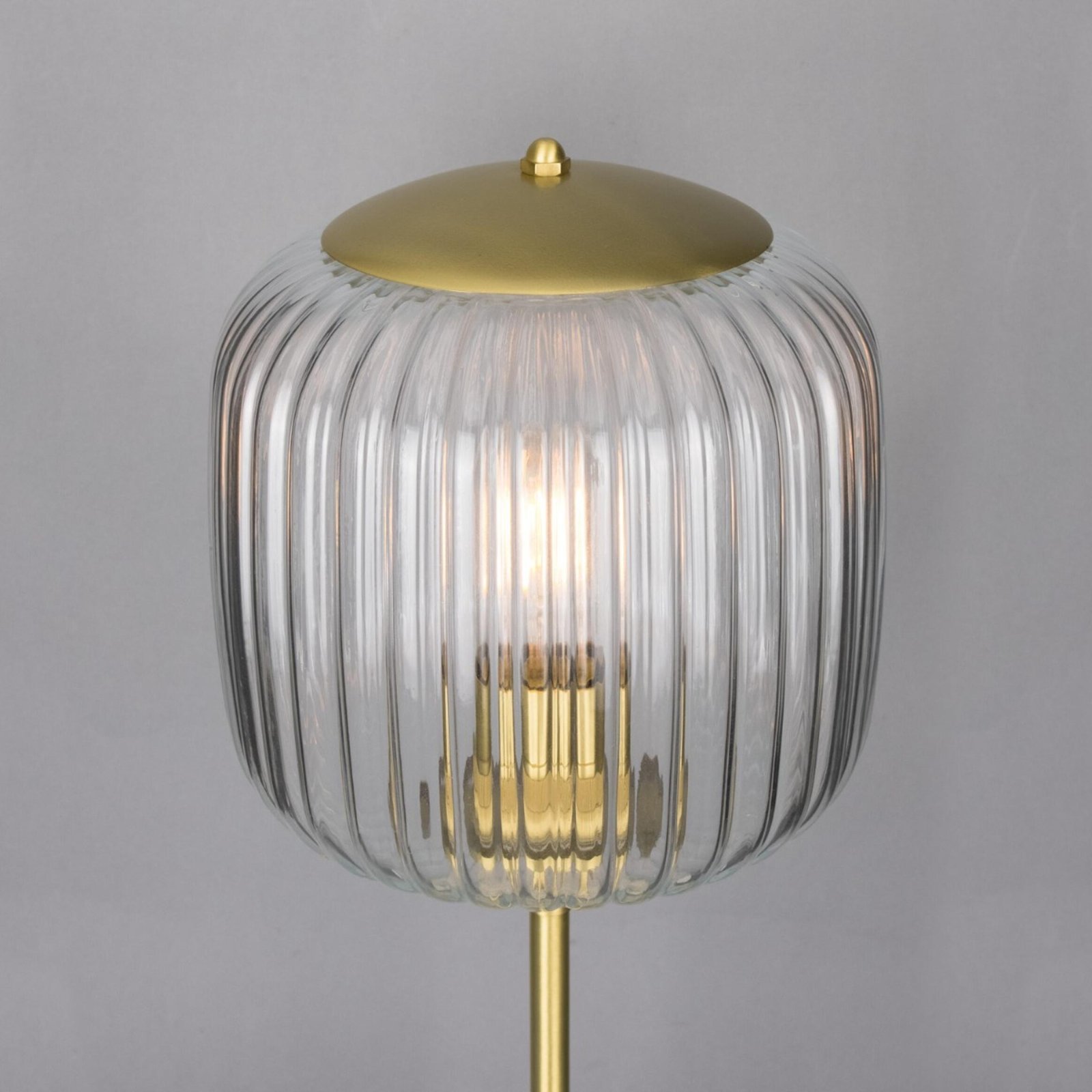 Astoria Reeded Glass Brass Table Lamp - Image 9